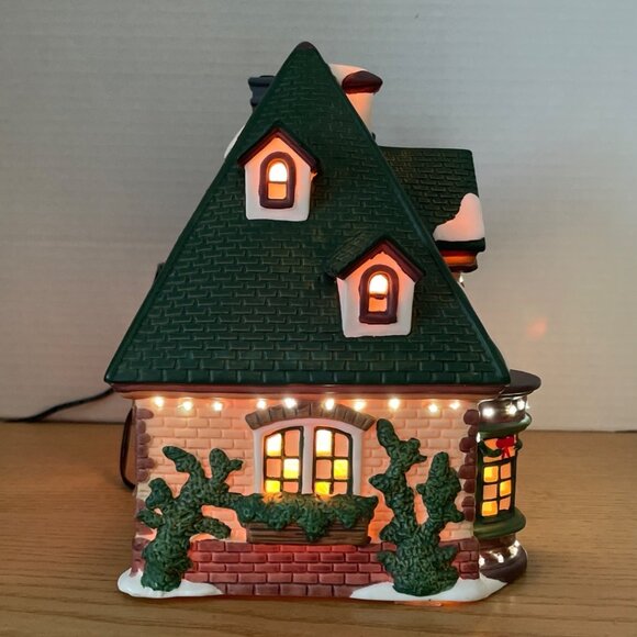 Vtg Santas Workbench Tin Soldiers Toyland Fiber Optic Christmas Village Shop - Picture 5 of 13